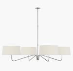 TOB 5350 Canto Grande Four Arm Chandelier Polished Nickel / Hand-Rubbed Antique