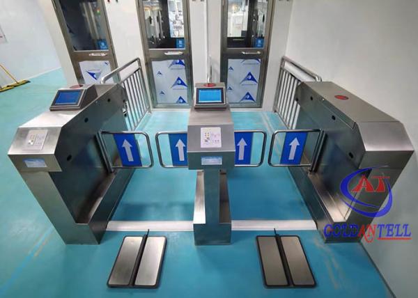 Buy cheap Anti Pinch ESD Turnstile Gate System Double Channel Stainless Steel ESD Wristband Test from wholesalers