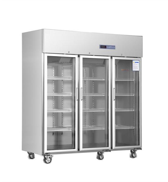 Buy cheap 2 To 8 Degree CFC Free 1500L Capacity Pharmacy Grade Freezers With 3 Heater Glass Door from wholesalers
