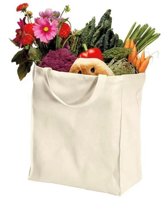 Black 12oz Organic Cotton Tote Bags 15KG Carry Ability