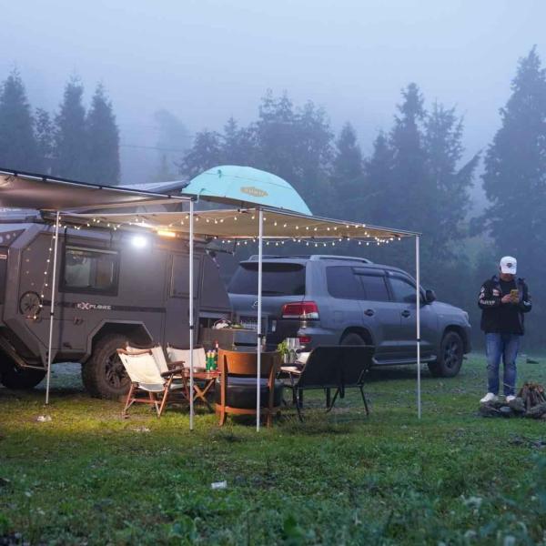 Buy cheap Customized Hard Floor Camper Trailer NJSTAR Small Travel Trailers With Solar Panels from wholesalers