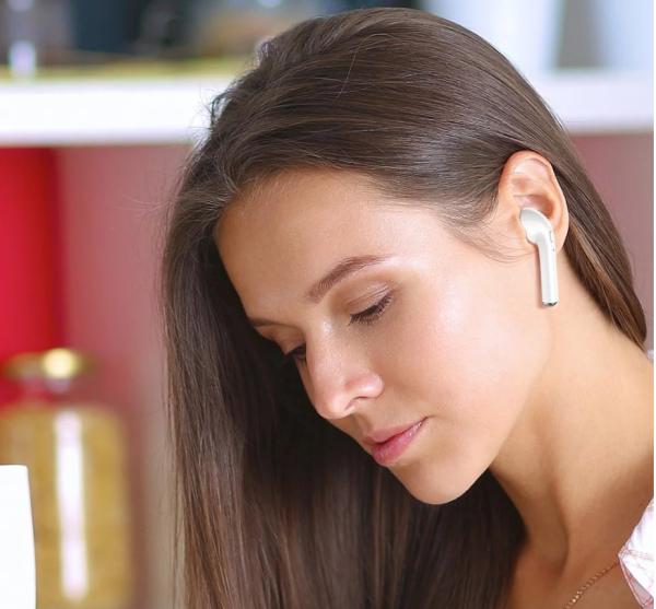 Buy cheap Stereo Sound Wireless Noise Cancelling Earbuds Built In Battery 550mah from wholesalers