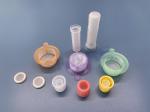 50 Micron Disc Filter In White ABS With Nylon Screen Air Vent For Medical