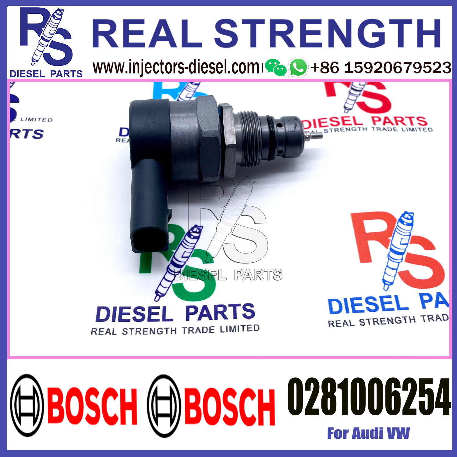 BOSCH Control Valve 0281006254 DRV Regulator Solenoid 0281006254 Applicable to Audi A4 A5 A6 A8 Q7, VW 3.0 4.2 4.0 TDI