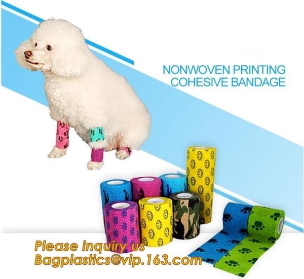 Buy cheap Cohesive Flexible Bandage Cotton Cohesive Bandage sports tape Mixed Color Self Adhesive elastic bandage bagplastics pac from wholesalers