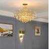 Buy cheap Luxury Dining Room Oval E14 Led Pendant Lights Plate Gold Steel Glass Chandelier(WH-MI-304) from wholesalers