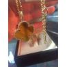 Buy cheap 1 Motif Tiger'S Eye 18K Gold Necklace VCARO49L00 Yellow Color With Flower Shape from wholesalers