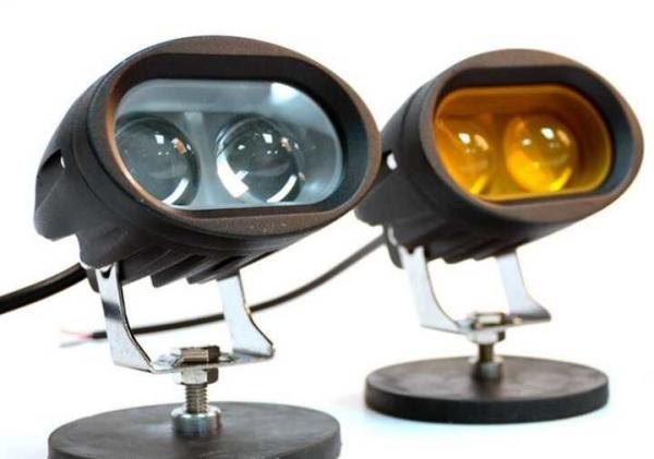 New arrival LED motorcycle headlight LED work light 20W white amber LED driving