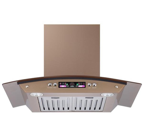 Buy cheap Stainless Steel Glass Arc Chimney Hood with App Control Low Noise 183W 15-17 m3/min from wholesalers