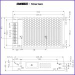 24VDC 150 Watt LED Driver 6.25A Switching Mode Power Supply