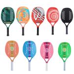 Beach Tennis Padel Racket Carbon Fiber Paddle Racket Soft EVA Face Outdoor Ball