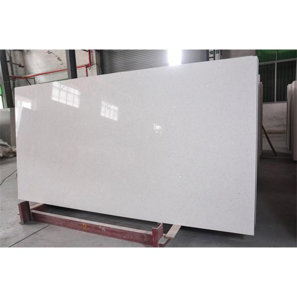 Buy cheap White Glass Quartz Stone Slab For Bathroom Countertop Vanity Top from wholesalers