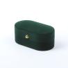 Buy cheap Wholesale Manufacturing Luxury Jewellery Box Personalized Custom Green Velvet Jewelry Packaging Wedding Engagement Double Ring Box With Logo from wholesalers