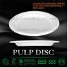 Buy cheap cheap price circular paper platsa with PLA film, Party restaurant catering PLA film disposable food plate from wholesalers