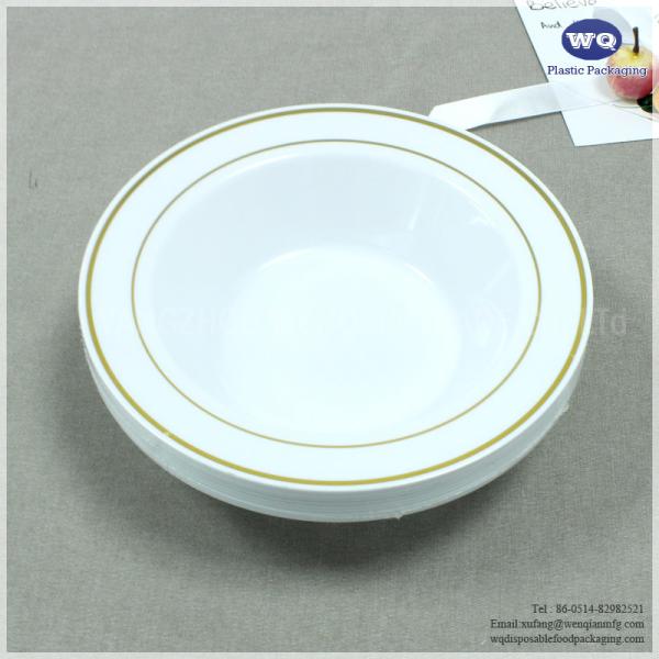 Quality Elgant Food Grade 7.5 inch Disposable Plastic Salad Fruit Bowl-Resistant Salad Bowl Plastic Disposable Food Container for sale