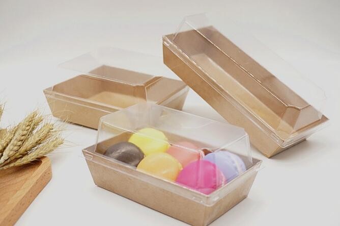 economy Cupcake Box White Window Cake Box customized Wedding Cake Box,6inch in stock PET Plastic Clear birthday Cake Box