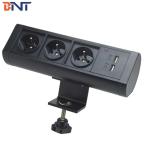 Boente Grade AA 6.56 Ft Cord 3 France Power and 2 USB Black Furniture Conference