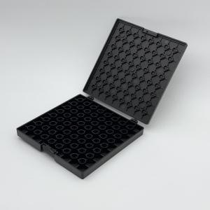 Black ESD PC Clamshell Chip Tray with Lock Mechanism
