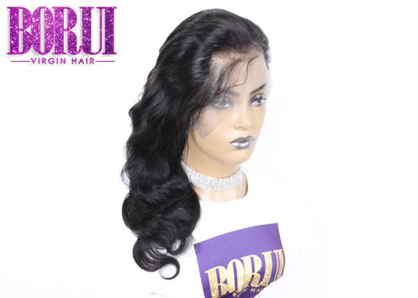 Buy cheap 180% Density Full Lace Human Hair Wig , Body Wave Full Lace Wig Brazilian Natral Color from wholesalers