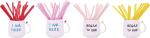 Biodegradable Dot Color Print Paper Party Straws Beverage Accessories