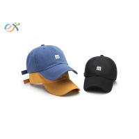 Buy cheap 100% Cotton Polyester Fabric Pure Color Sport Baseball Caps With M Letter product