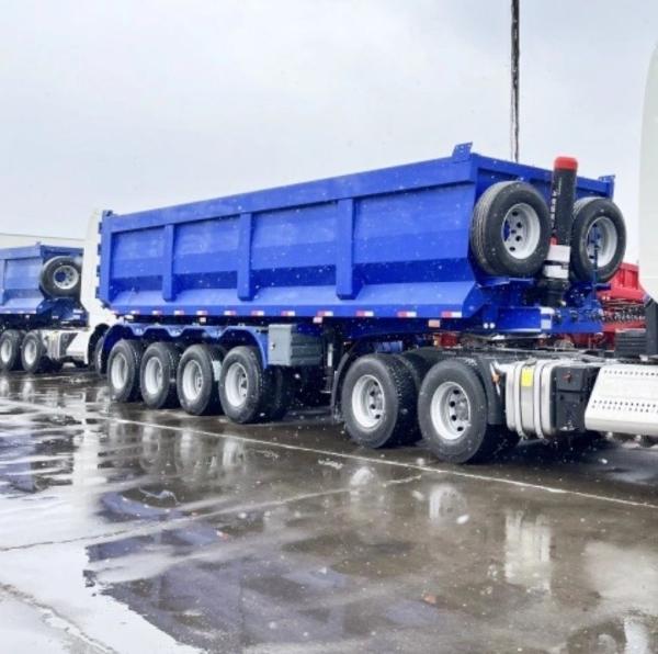 Buy cheap Self-dumping 4-Axle Dump Trailer Truck Trailer for Tough Terrains and Heavy Duty Loads from wholesalers