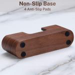 Natural Desktop Wooden Business Card Memo Holder Wooden Cards Storage Stand For