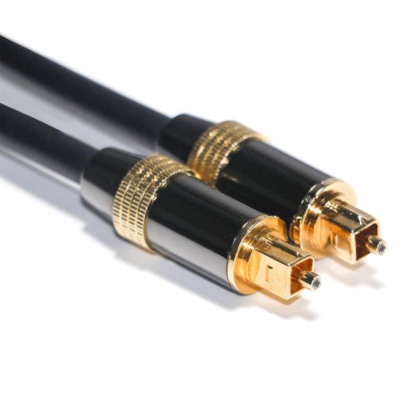 Buy cheap Toslink Digital Cable OB6.0 PVC Rope Plated Black Metal Rim Golden Interface 1.2M 2M from wholesalers