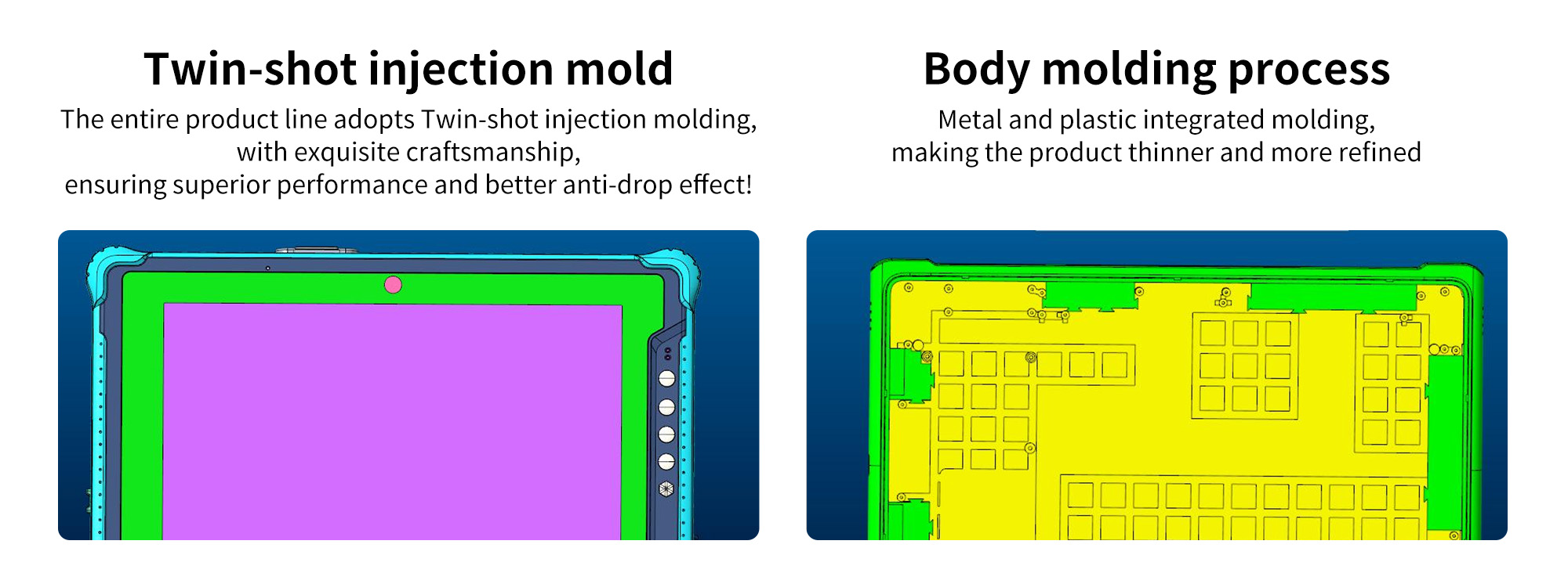 EM-Q19 10.1 Inch Waterproof Win 11 Rugged Tablet Repair Service GPS 4G 9500mAh Battery IP65 Bluetooth Capacitive Touch