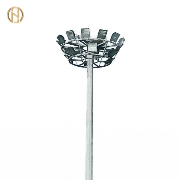 Stadium Galvanized High Mast Pole for Sports Field Lighting 25M 28M 36M 40M