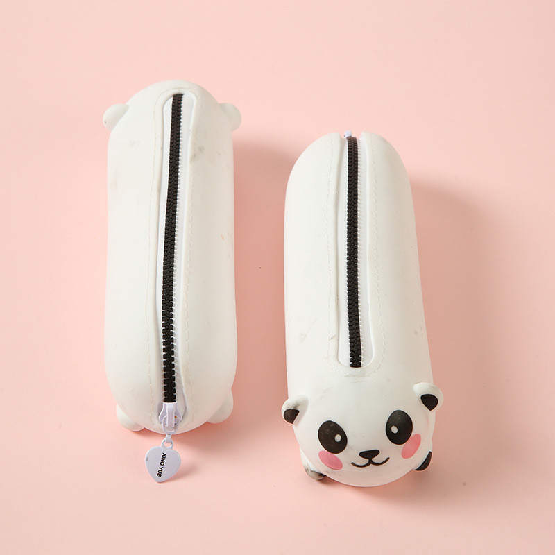 Pig Silicone Cartoon Pencil Box For Boys And Girls Stationery Case Pencil Pouch Makeup Bag School Supplies For Kids
