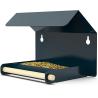 Buy cheap Rain Cover Roof Bird House Frame Wall Mounted Garden Locker Bird Feeder in Black Steel from wholesalers