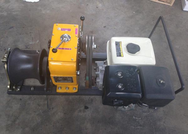 Buy cheap Petrol Engine Cable Pulling Winch / Belt Driven Cable Hoist Puller 100kg from wholesalers