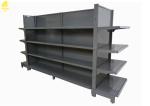 Buy cheap 2 Bars Layer Supermarket Display Racks , Plain Middle Back Panel Metal Retail from wholesalers