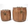 Buy cheap Brown Color Hand Made Wooden Storage Barrels Pine Wood Tea Boxes With Lid from wholesalers