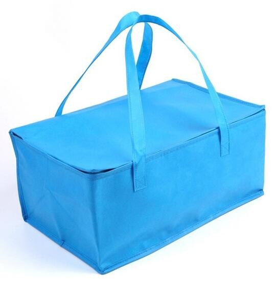 Reusable aluminium foil thermal insulation material cooler bag for picnic with Strapping tape closureRecycled PP Woven Plast