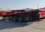40FT Flatbed Truck Semi Trailer 3 Axles Container Transport Platform
