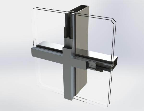 Buy cheap Fire Rated Hidden Frame Glass Curtain Wall Rustproof And Anticorrosive from wholesalers