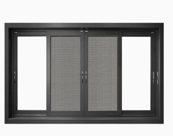 80mm Width Horizontal Opening Aluminum Casement Glass Windows For Commercial