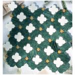 Waterjet Flower Pattern Marble Stone Mosaic Bathroom Tiles For Home Decoration