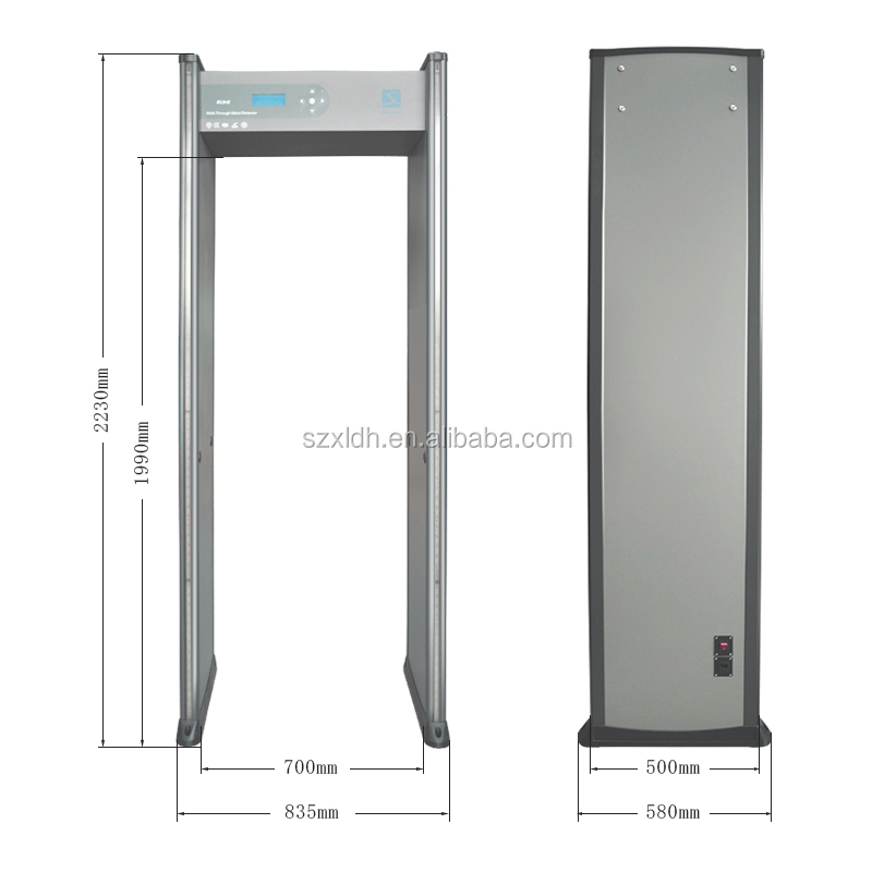 2022 best-selling models 18 zones walking metal detectors airport building gymnasium security inspection tool