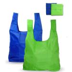 Promotional RPET Polyester Foldaway Shopping Bag Collapsible Reusable