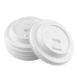 Eco Friendly 100% Compostable Biodegradable 80mm 90mm Bagasse Cup Non Leak Cover