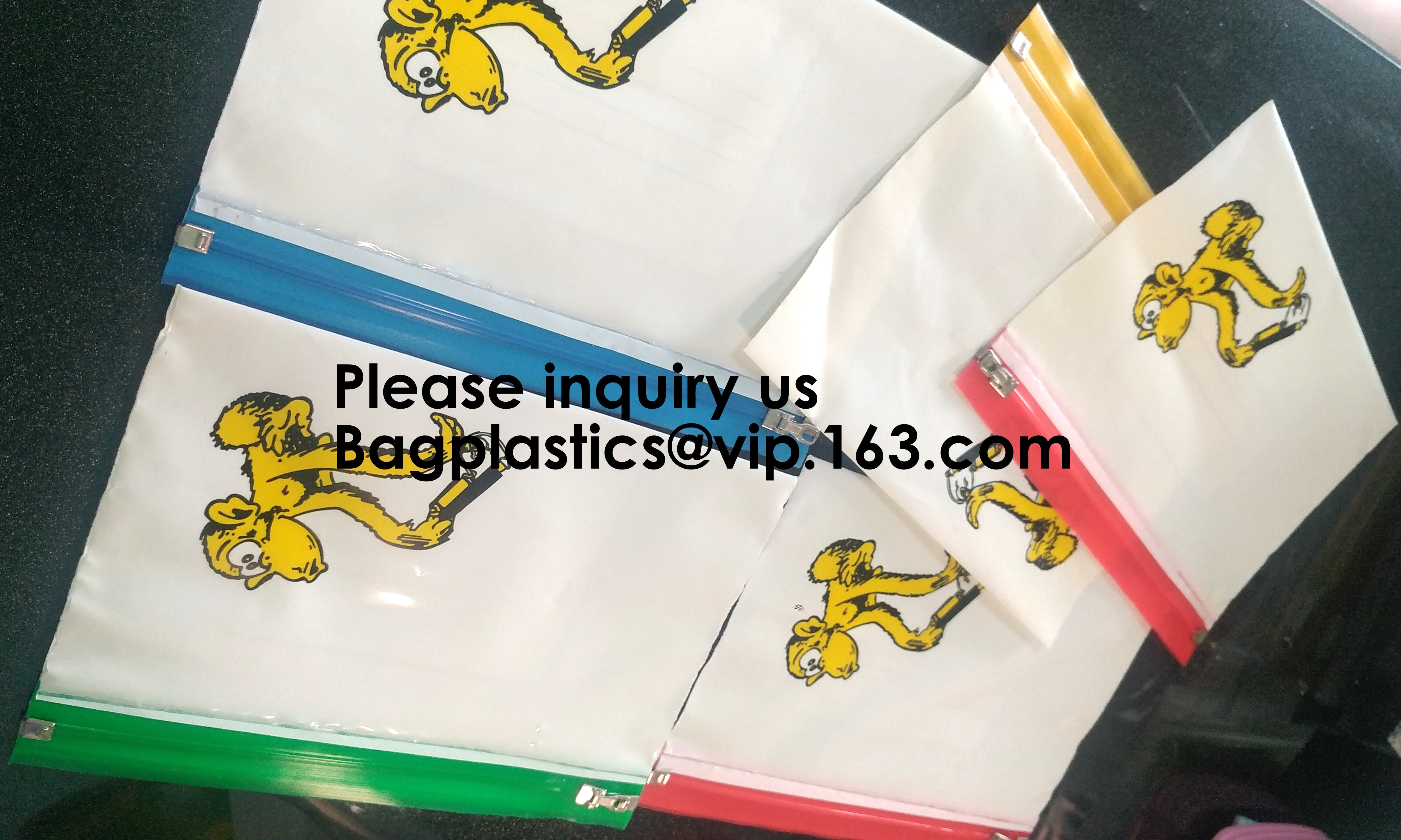 Waterproof Clear Plastic File Document File Bag For Bill Invoice Note File,Zip Plastic EVA Bags Blank Packaging Pouch