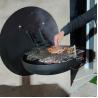 Buy cheap Rustic 80cm Wood Burning Fire Pits Wall Mounted Barbecue Grill Corten Steel Wall Hanging Grill from wholesalers