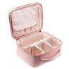Buy cheap Fashion Large Travel Reusable Waterproof Plain PU Leather Toiletry Makeup Brush Cosmetic Bag For Women from wholesalers
