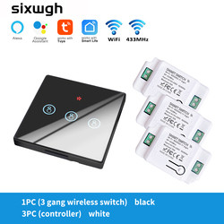 Buy cheap SIXWGH Tuya Wifi Connected Light Switch Home Automation Touch Wall Switch Controller from wholesalers