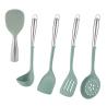Buy cheap 5Pcs Non-stick Kitchen Utensil Silicone Cooking Utensil Set Silicone Cookware Kitchen Tools Gift with Stainless Handle from wholesalers