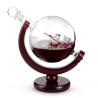Buy cheap Borosilicate Etched Glass Decanter , Globe Whiskey Decanter With Wine Glass Cup Gift Set from wholesalers