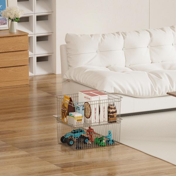 Buy cheap Iron Bedroom Organizer Wire Basket Storage Rack For Kitchen Bathroom from wholesalers